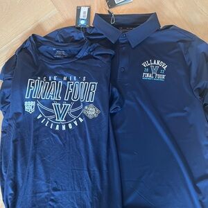 Villanova 2022 NCAA Final 4 performance t-shirt (3XL) & Under Armour Golf shirt